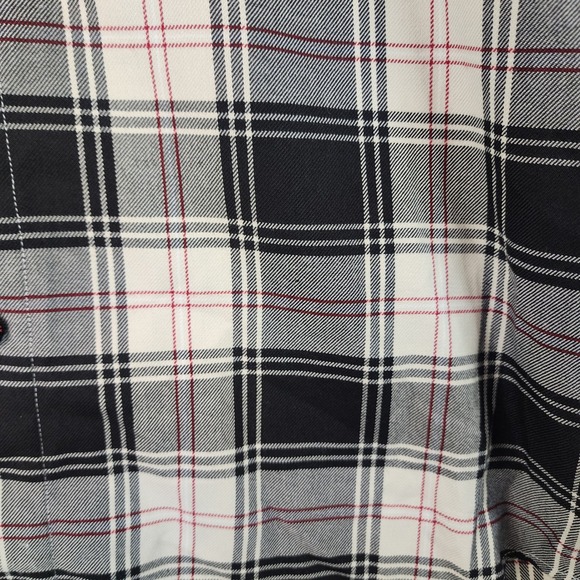 Dixxon Flannel Co Cro-Mags Alpha Omega Shirt Mens Large Black White Red Plaid - Picture 10 of 12